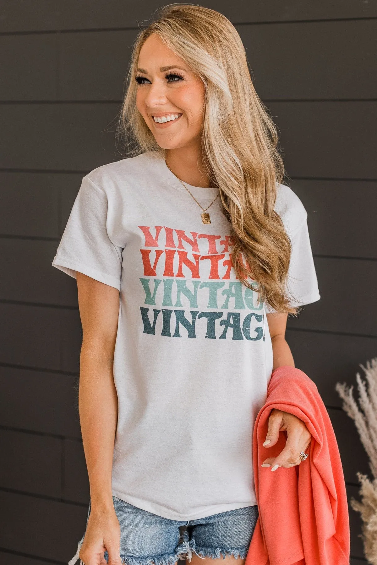 "Vintage" Graphic Tee- White