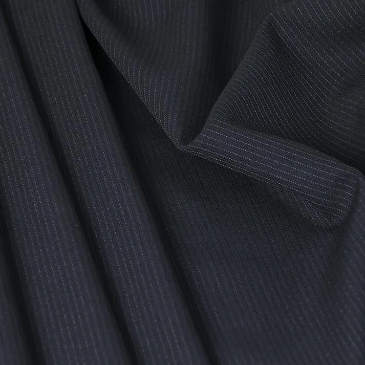 Suiting Navy Pinstripe Fabric 4642