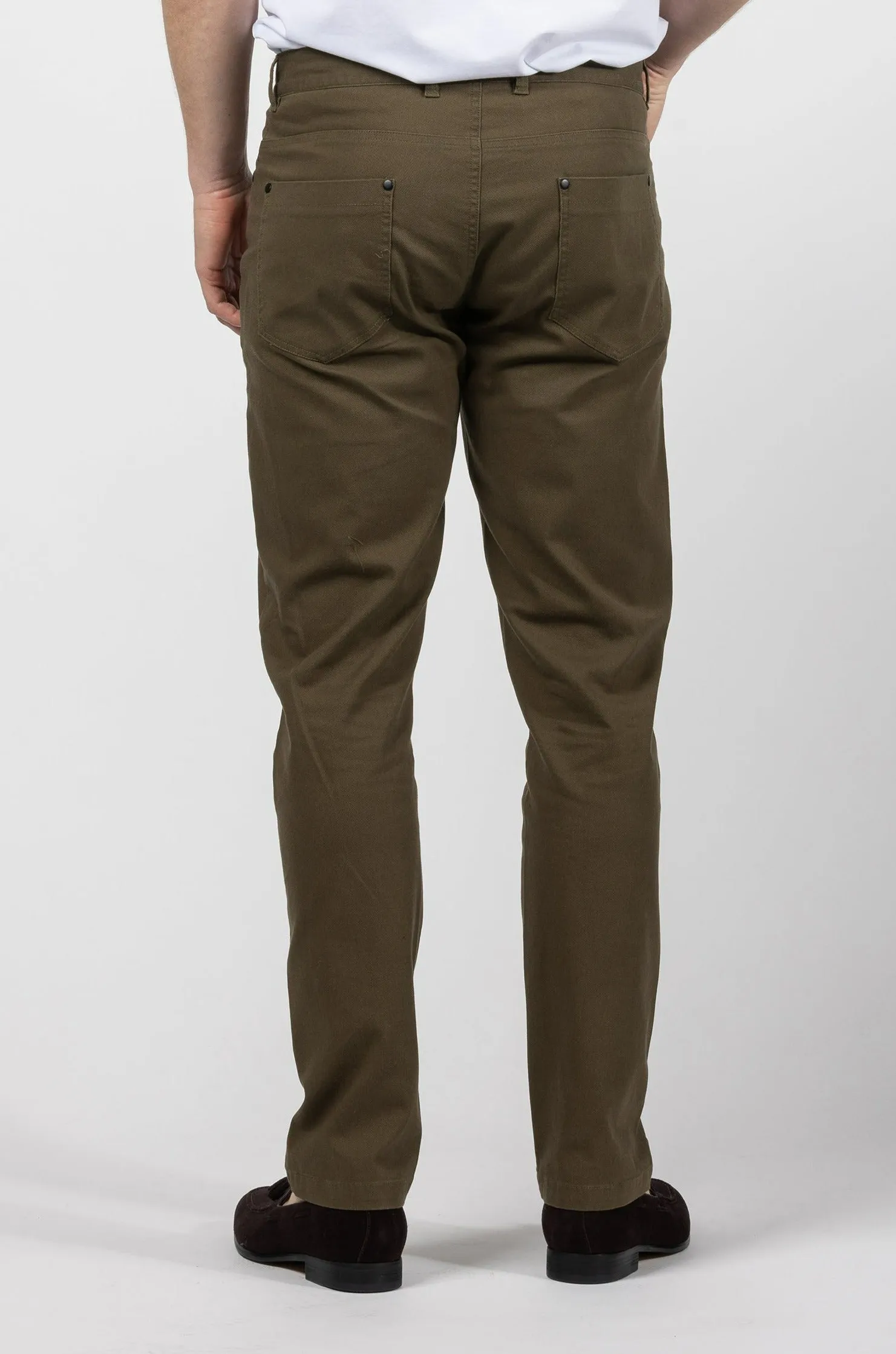 Textured Terry Chino: Military