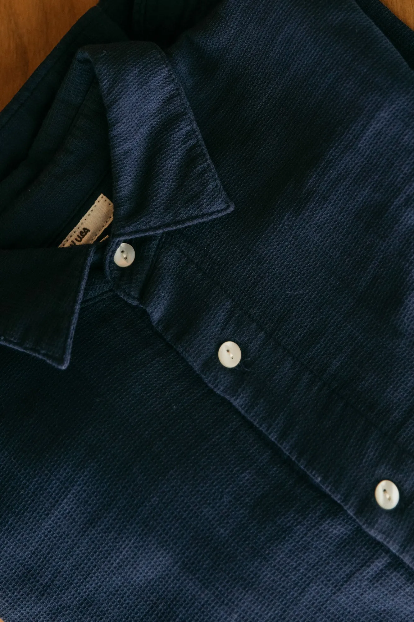 The Ripper Waffle Double Gauze Shirt - Navy