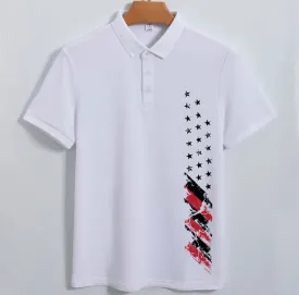 USA FLAG Men's Outdoor SUN Protection QUICK DRY POLO (UPF40 )