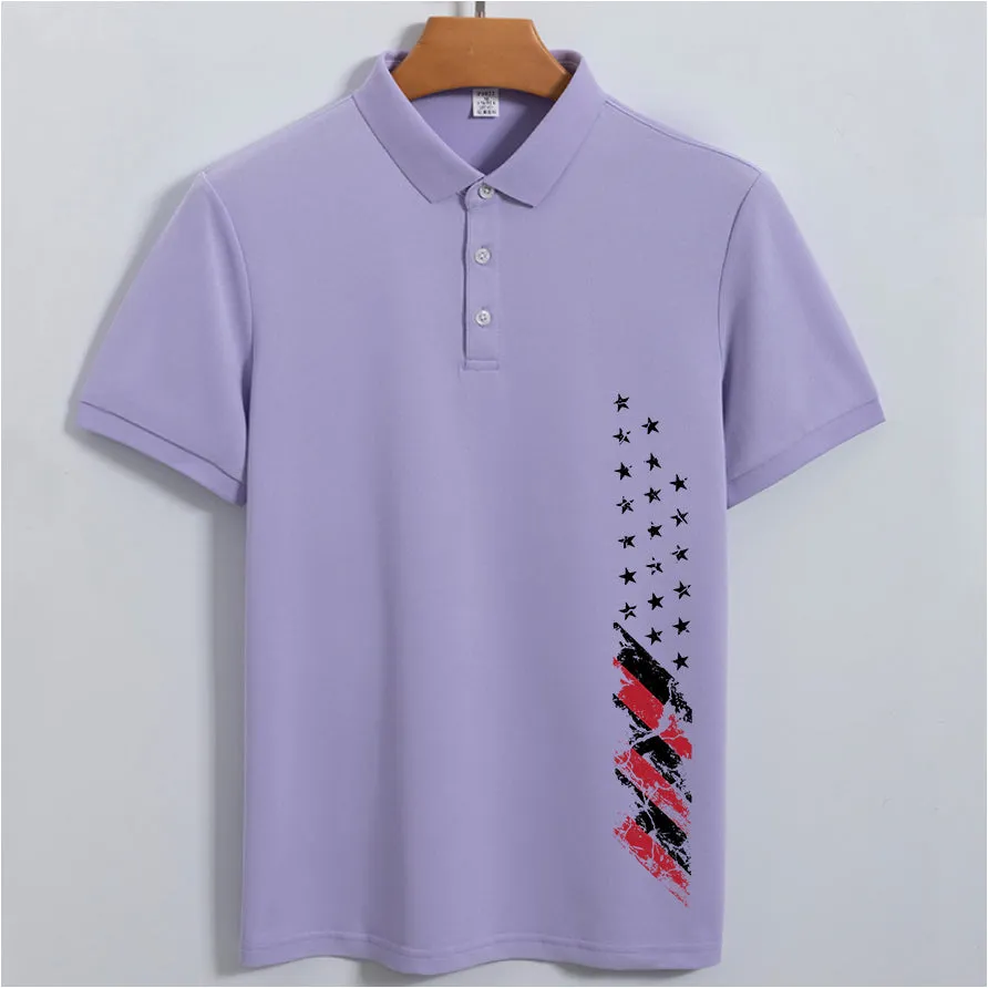 USA FLAG Men's Outdoor SUN Protection QUICK DRY POLO (UPF40 )
