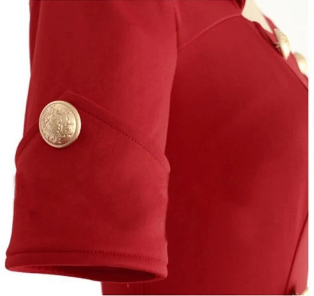 Women Half Sleeves Decorated Buttons Pencil Style Dress - KMWD183