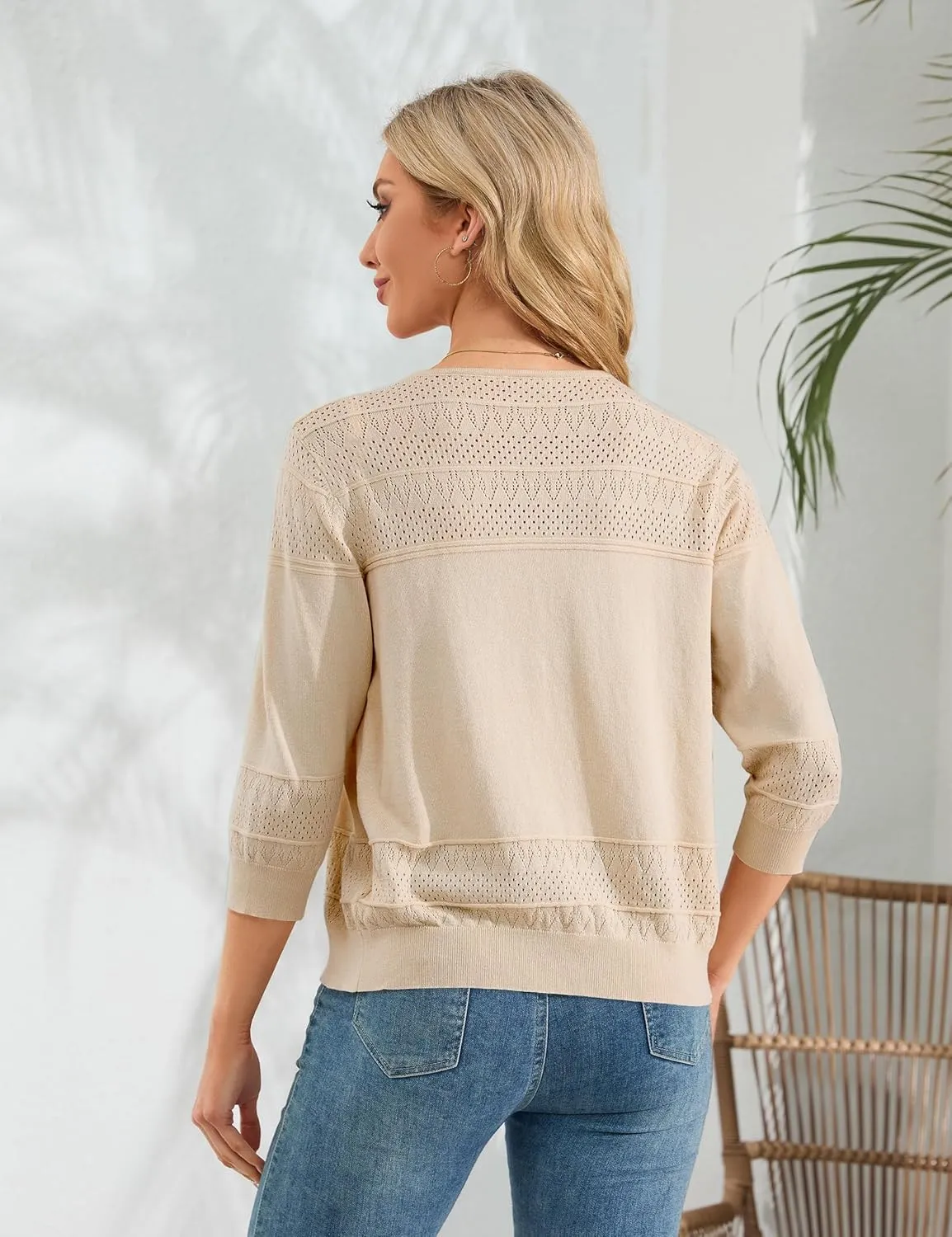 Womens Cropped Cardigan Knit Shrugs for Dresses V Neck Button Down Bolero Cardigans Sweaters